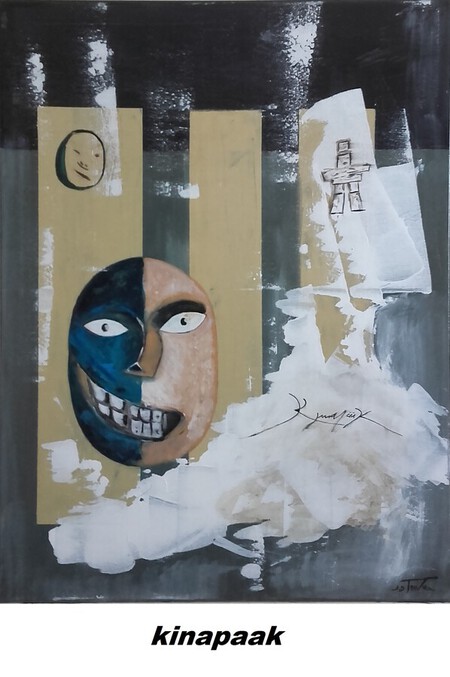 Kinapaak. TOILE ACRYLIQUE  80 x60   Disponible