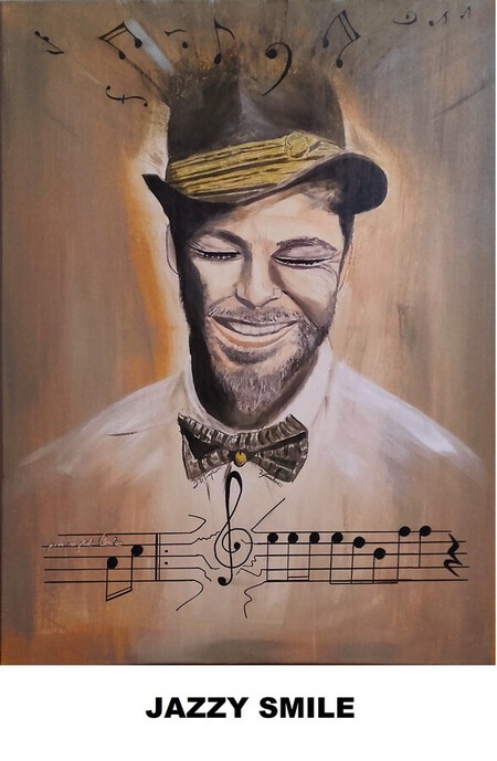 JAZZY SMILE .ACRYLIQUE 80 X60     INDISPONIBLE