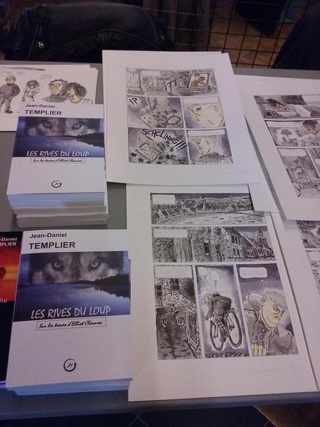 Pr&eacute;sentation des premi&egrave;res planches de la BD " les rives du loup"