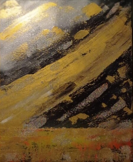 GOLD&SIVER ESCAPE  ACRYLIQUE