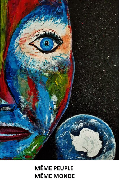 M&Ecirc;ME PEUPLE-M&Ecirc;ME MONDE / ACRYLIQUE 80X60